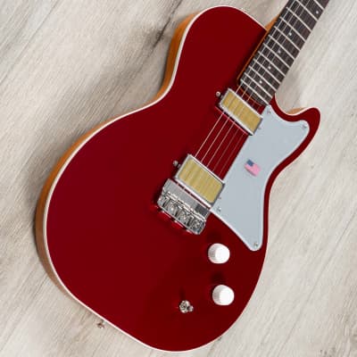Harmony Standard Jupiter Thinline Semi-Hollow Guitar, Rosewood Fretboard, Cherry image 2