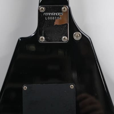 Fernandes The Function BSV-70 Flying V Short Scale Guitar with Gigbag - Black image 6