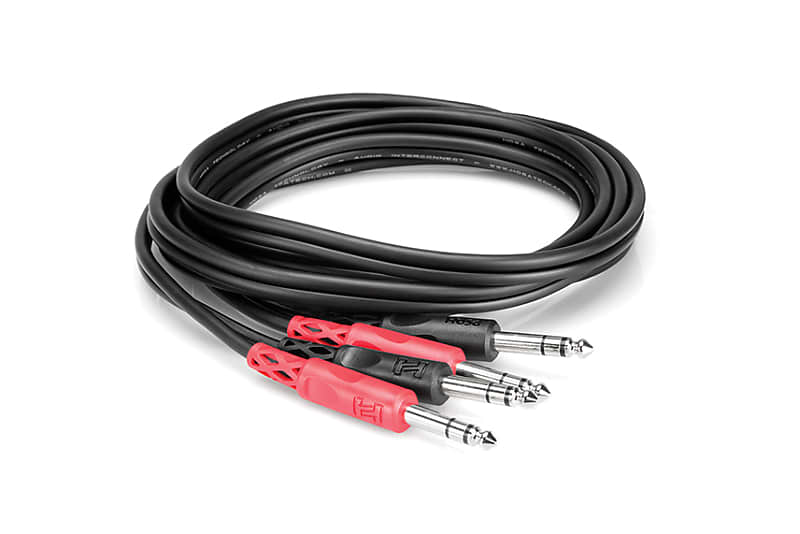 Hosa CSS202 6.6' Dual 1/4 TRS to Dual 1/4 TRS Audio Cable image 1