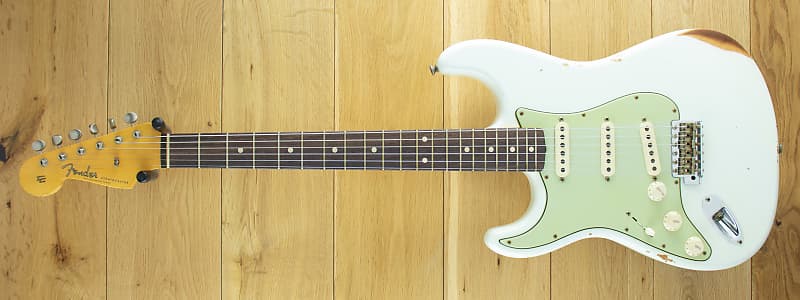 ◆ CustomElectr Relic OlympicWhiteStrato◆ Fender Custom Shop  60s Stratocaster Heavy Relic Electric