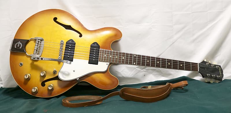 1961 Epiphone Casino E23OTD All Original Royal Tan Vintage Electric Guitar image 1