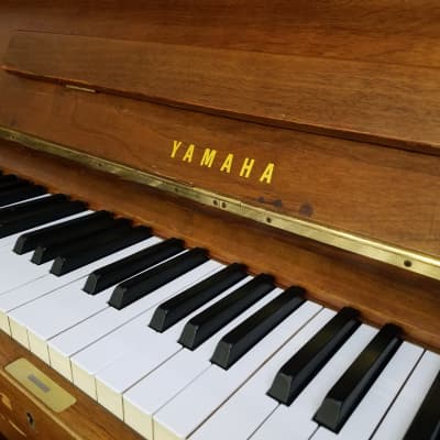 Yamaha U1 Saw 48" Studio Upright Piano *Road Worn* with attached Dolly Mfg 1972 Satin Walnut image 5