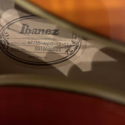 Ibanez Artstar AF155-AWB-12-01 Aged Whiskey Burst. 2013-2018 image 7