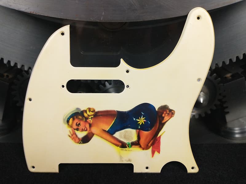 Telecaster Pickguard W Vintage Pinup Girl Reverb 2970