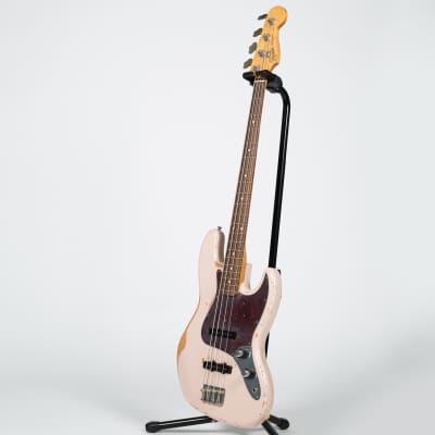 Fender Flea Jazz Bass - Rosewood Roadworn Shell Pink image 4