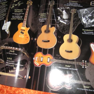 Epiphone Guitar Brochure Catalog 26 Page from 1997 W/ Prices image 5