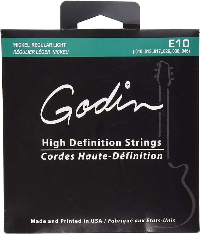 Godin Nickel Wound Electric Guitar Strings E10 Regular Light image 1