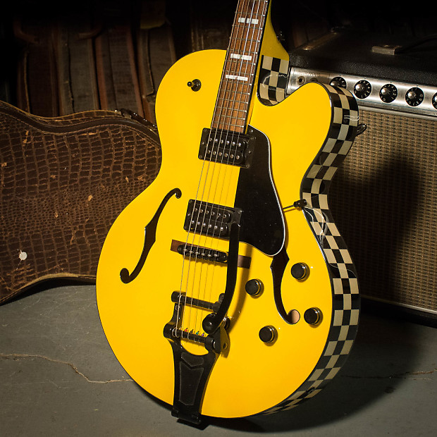 Rick Nielsen's Dean Psychobilly Cabbie 2000s Yellow with Black & White Sides image 1