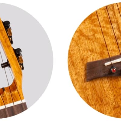 Flight Fireball EQ-A Tenor Ukulele New - solid mango body with dyed maple appointments image 7
