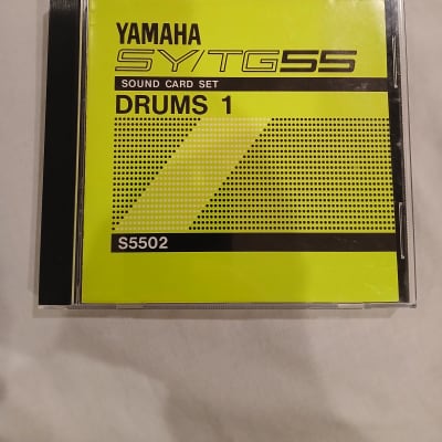 Yamaha Drums 1 Voice and Waveforms Cards In Case For SY / TG 55 Synths