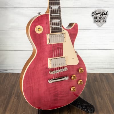 Gibson Les Paul Standard 50s Figured Top Electric Guitar Translucent Fuschia image 1