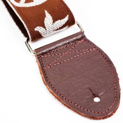 Souldier "Young Peace Dove" White & Brown Pattern 2" Guitar Strap image 3
