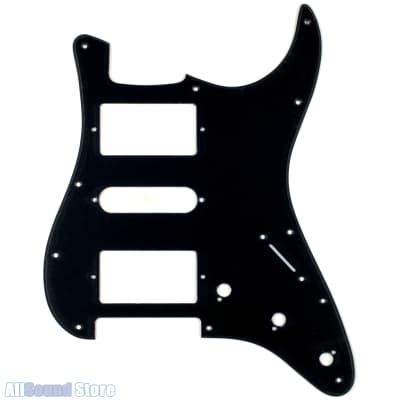 1-Ply MATTE BLACK Pickguard for Fender® Stratocaster® Strat USA MIM Standard HSH 11-Hole