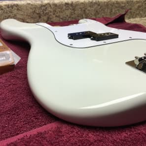 Warmoth Olympic White Precision Bass Body LOADED w/ Fender Original P-Bass Pickups image 8