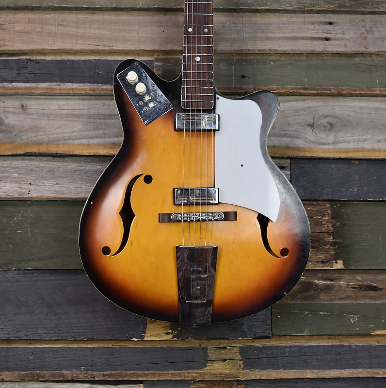 ギター GUYATONE SG-S02 SEMI-ACOUSTIC c.1965 Guyatone SG42T 1960s - Black Super Rare Double Cut Japan | eBay