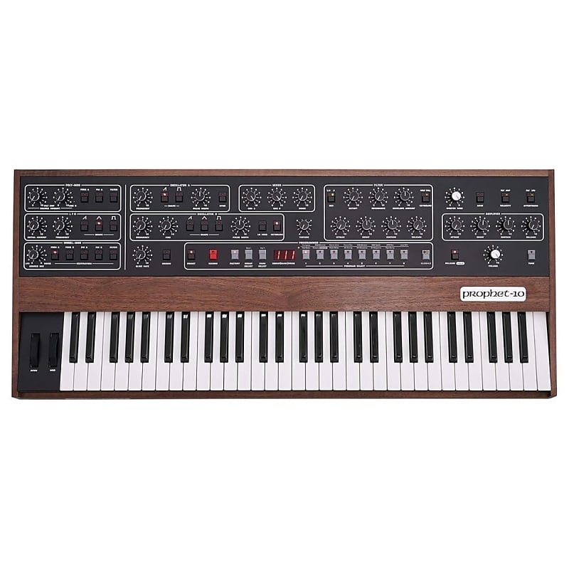 Sequential Prophet-10 Ten-Voice Analog Poly Synthesizer with Knob-Per-Function Front Panel and 40-Program Sound Set image 1