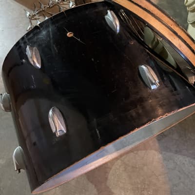 Gretsch Bass Drum 14x22 with Calf Skin Heads! 1950’s - Piano Black image 1