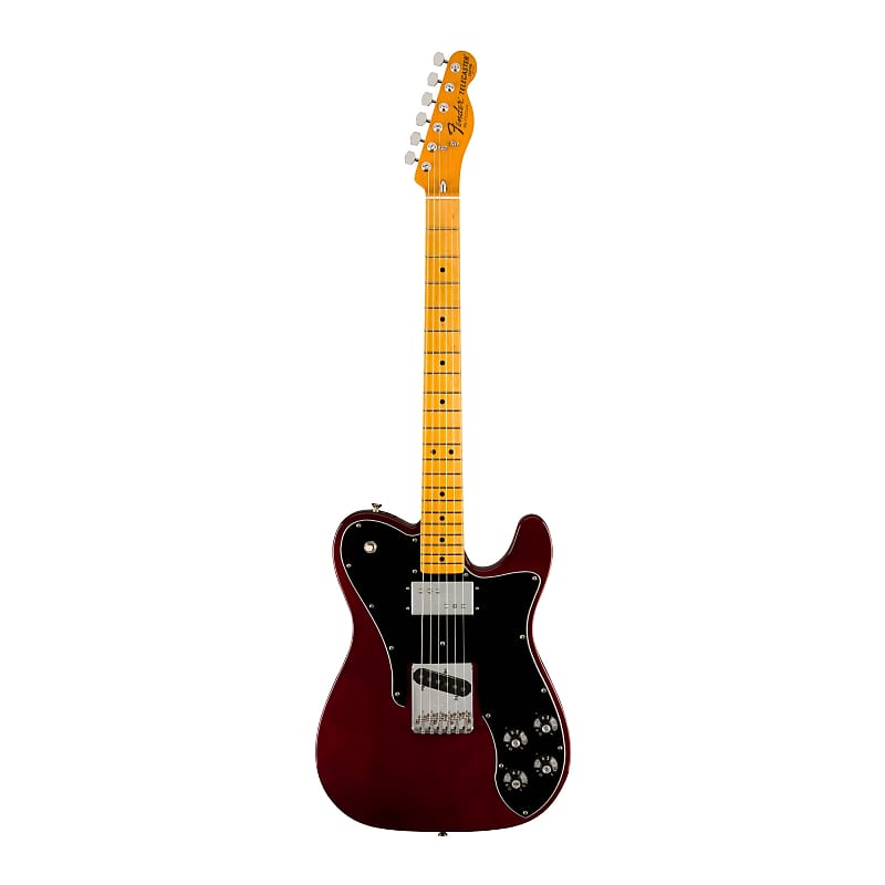 Fender American Vintage II 1977 Telecaster Custom 6-String, Alder Body and Gloss Polyurethane Finish Electric Guitar (Wine, Right-Handed) image 1