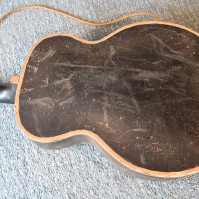 Vintage 1950s Kay Sears Guitar Destroyed Project Partial Husk Kluson Waverly Tuners Wall Hanger Art image 7