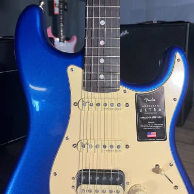 Fender American Ultra Stratocaster HSS Cobra Blue w/ Rosewood Fretboard image 3