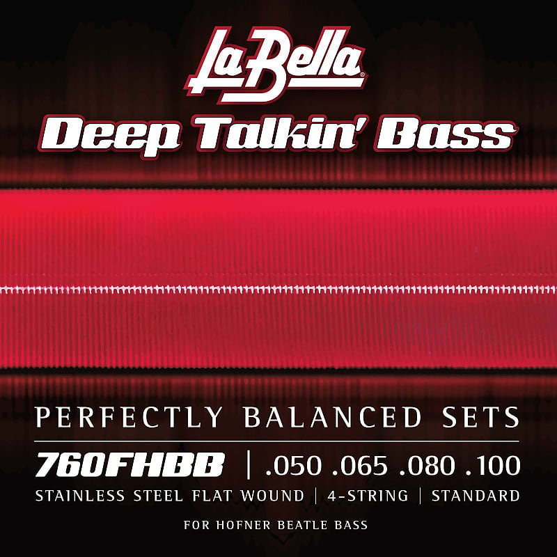 LA BELLA La Bella Deep Talkin' Bass | Muta di corde per basso Beatle Höfner® 760FHBB Scalatura: 050-065-080-100 image 1