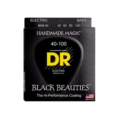 DR Strings BKB-40 Black Beauties Electric Bass Strings, 40-100 image 1
