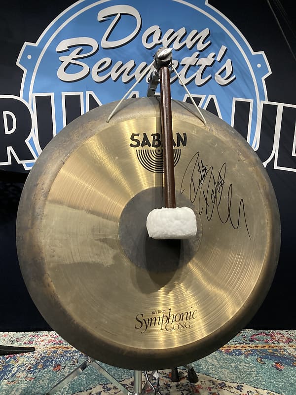 Rikki Rockett's Poison, Sabian 28" 52802, 2012-2014 Hollyweird Tour Gong, SIGNED!! image 1