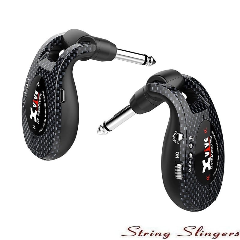 Xvive U2 Rechargeable Digital 2.4Ghz Wireless Guitar System, Carbon, no licence. image 1