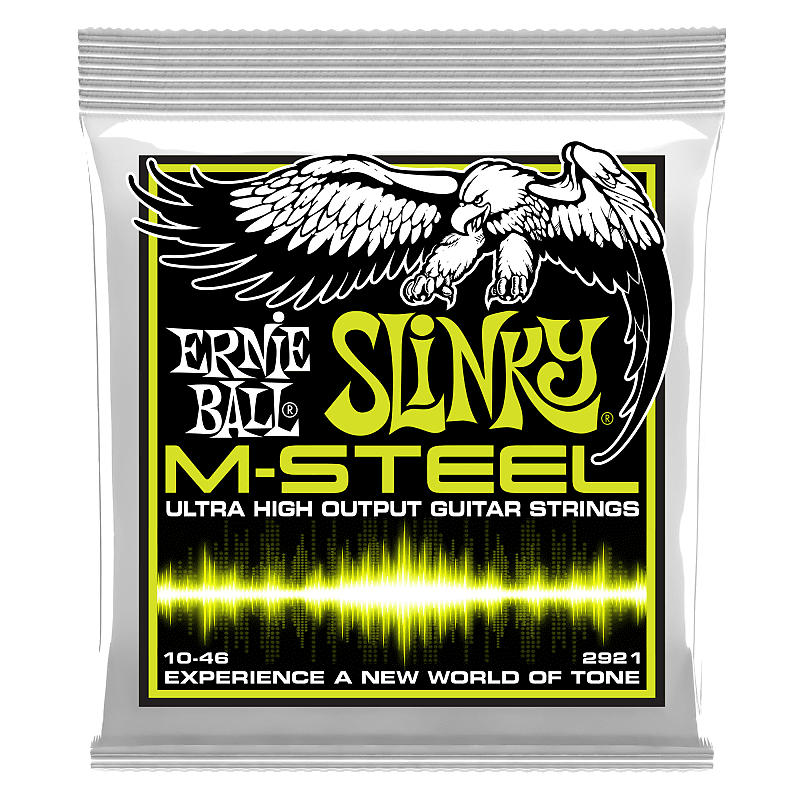 Ernie Ball P02921 M-Steel Regular Slinky Electric Guitar String Set image 1