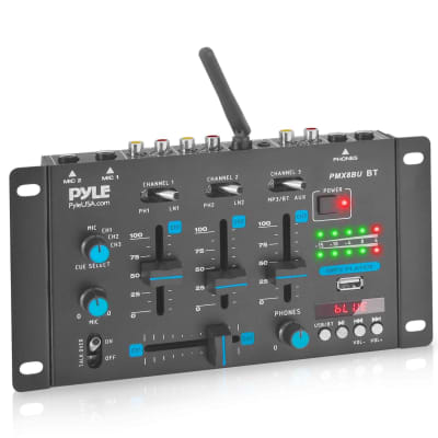 Système de mixage de carte son Bluetooth Pyle 4 canaux pour DJ Studio Audio  