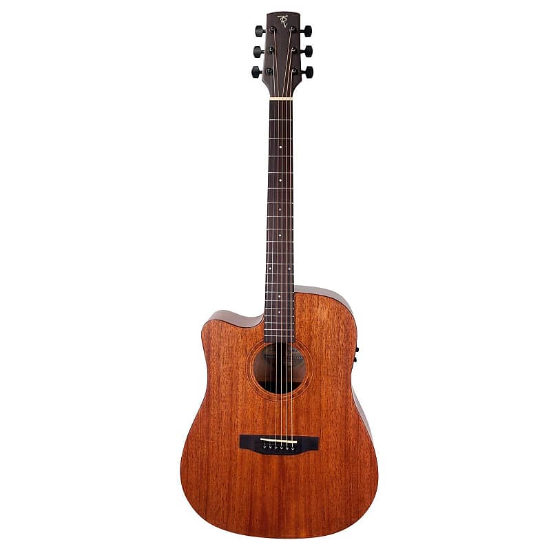 Sawtooth Mahogany Series Left-Handed Solid Mahogany Top Acoustic-Electric  Dreadnought Guitar 