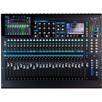 Allen & Heath AH-QU-24C 24 channel digital, 24 Mic/Line + 3 stereo, 100mm motorized faders, 20 mix outputs, 4 FX Engines, onboard 18 track recording, built in 32ch USB I/O, built in dSNAKE, Network port 5.5" Touch screen image 2