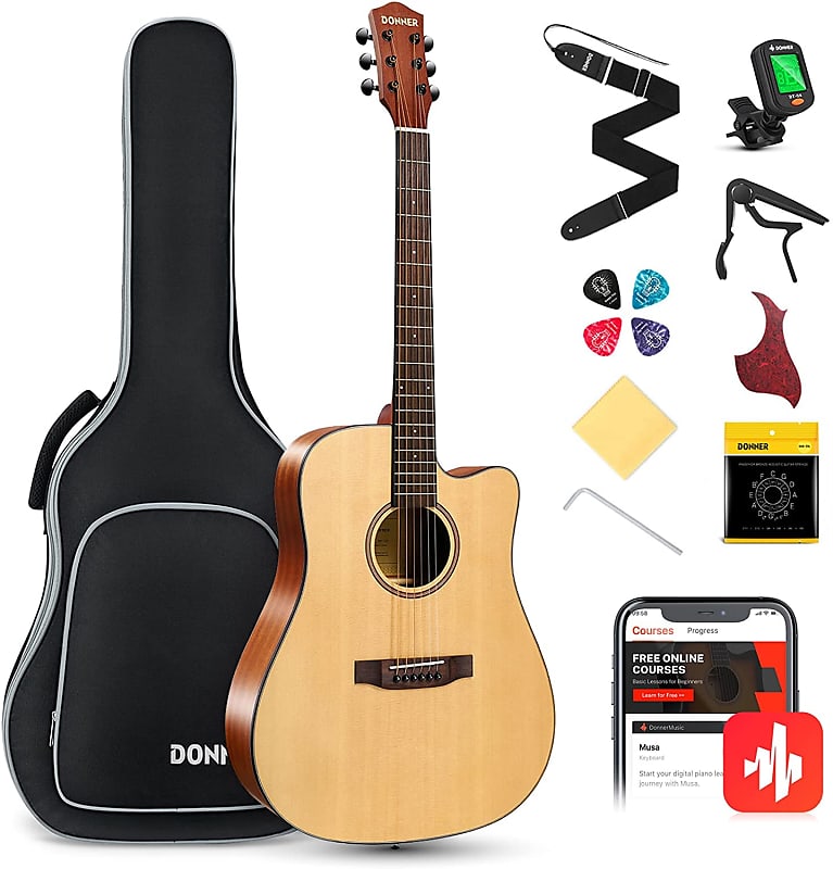 DONNER「DAD-110C」アコースティックギター　ドナー　SC付き DONNER アコースティックギター DAG-1C/DAD-110C - メルカリ