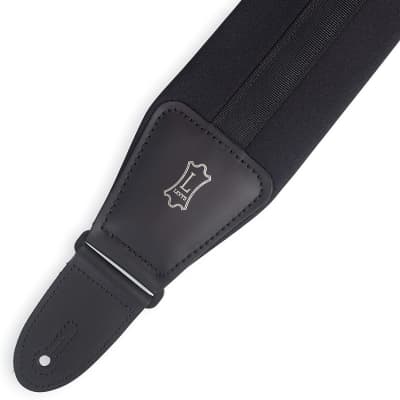 Levy's Right Height Guitar Strap with RipChord Quick Adjust; 3.25" Wide Neoprene (MRHNP3-BLK) image 3