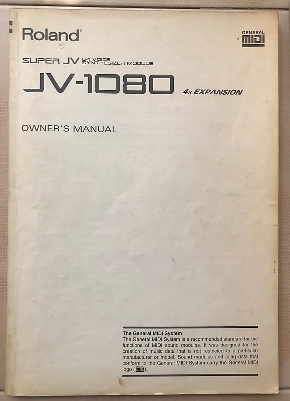 Immagine Roland JV-1080 Owner's Manual - 1