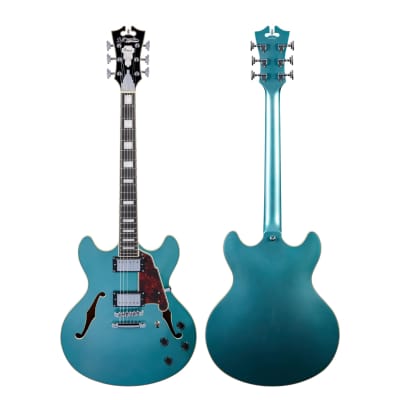 D'Angelico Premier DC Semi-Hollow Double Cutaway with Stop-Bar Tailpiece - Ocean Turquoise image 1