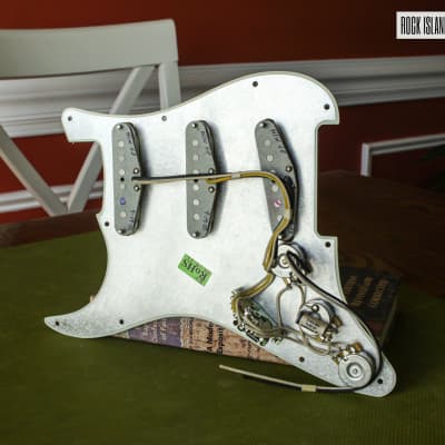 Fender Custom Shop Hand Wound ‘64 Gray Bobbin GT11 Vintage Single Coil Pickups -  Loaded Pickguard image 1