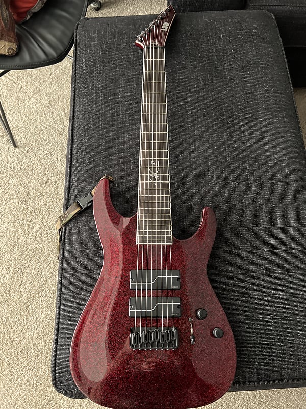 ESP LTD SC-608B Stephen Carpenter Signature 2019 - Present - Red Sparkle