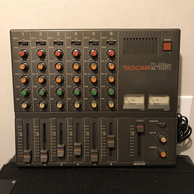 Tascam M-06ST with power cable! 80s 6 channel all stereo mixer