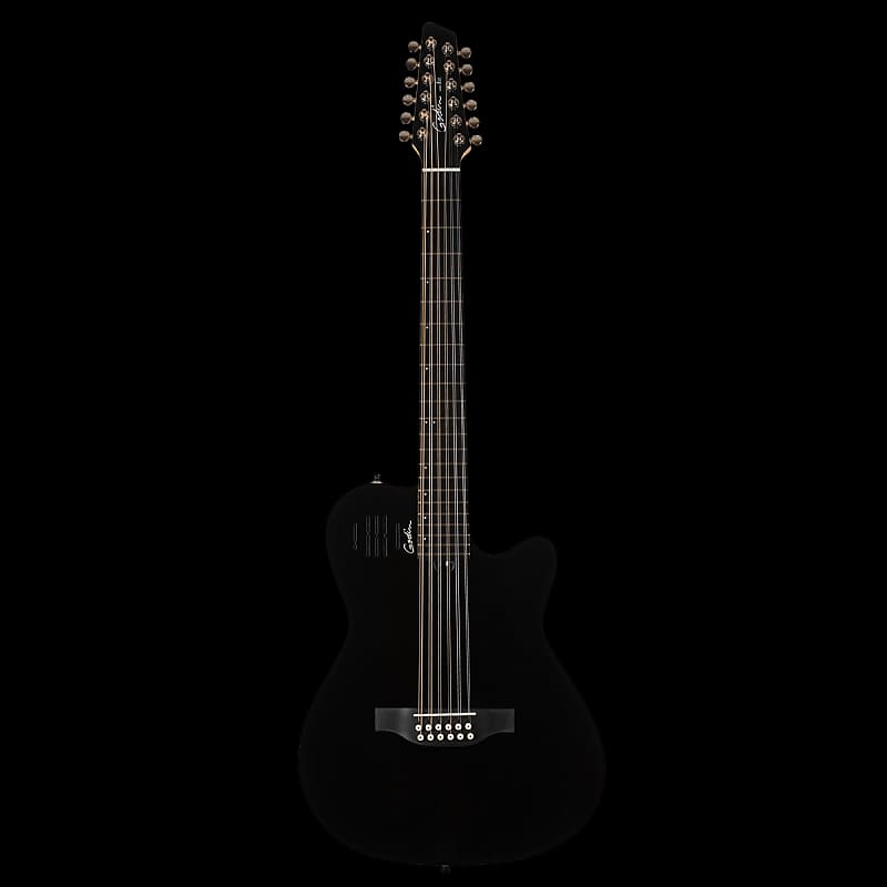 Godin A12 Black HG  Electric Acoustic 12 String Guitar image 1