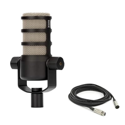 Rode PodMic Dynamic Podcasting Microphone with XLR Cable and StreamEye Polishing Cloth image 5