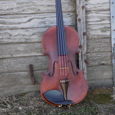 Professional Violin, Antique Dark Brown Varnish, Handmade in Kansas USA by Colton Mulder, Crow Creek Fiddles 2023 image 6