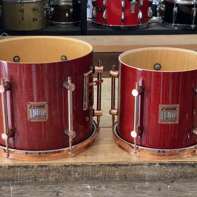 Sonor Hilite Exclusive Red Maple Bop Kit 10/12/14/18 image 24