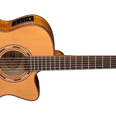 Washburn WCG66SCE Comfort Deluxe Series Solid Cedar Top Spalted 6-String Acoustic-Electric Guitar image 6