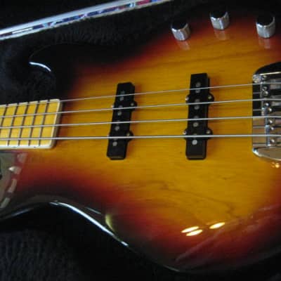 G&L JB-2 Clear Red Flame Maple Top 4-String Bass | Reverb