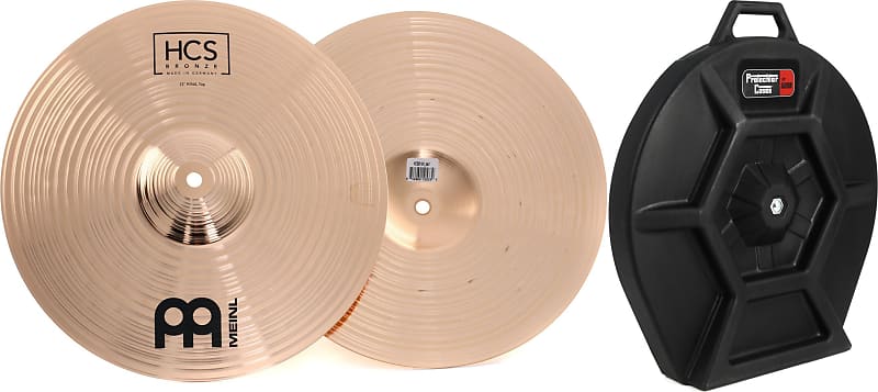 Meinl Cymbals 13 inch HCS Bronze Hi-hat Cymbals Bundle with Gator