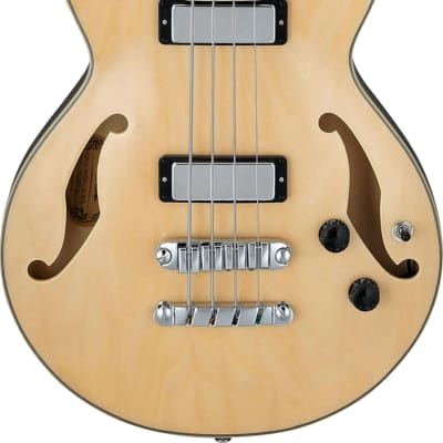 Ibanez AGB200 Semi-Hollow 4-String Bass, Bound Walnut Fingerboard, Natural image 2