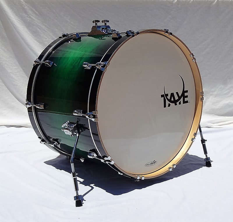 New Taye Drums StudioMaple 24x18 Bass Drum In Green To Black Reverb