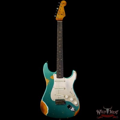 Fender Custom Shop Limited Edition 1959 59' Roasted Stratocaster Heavy Relic Aged Sherwood Green Metallic image 3