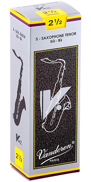 Vandoren SR6225 V12 Series Tenor Saxophone Reeds - Strength 2.5 (Box of 5) image 1